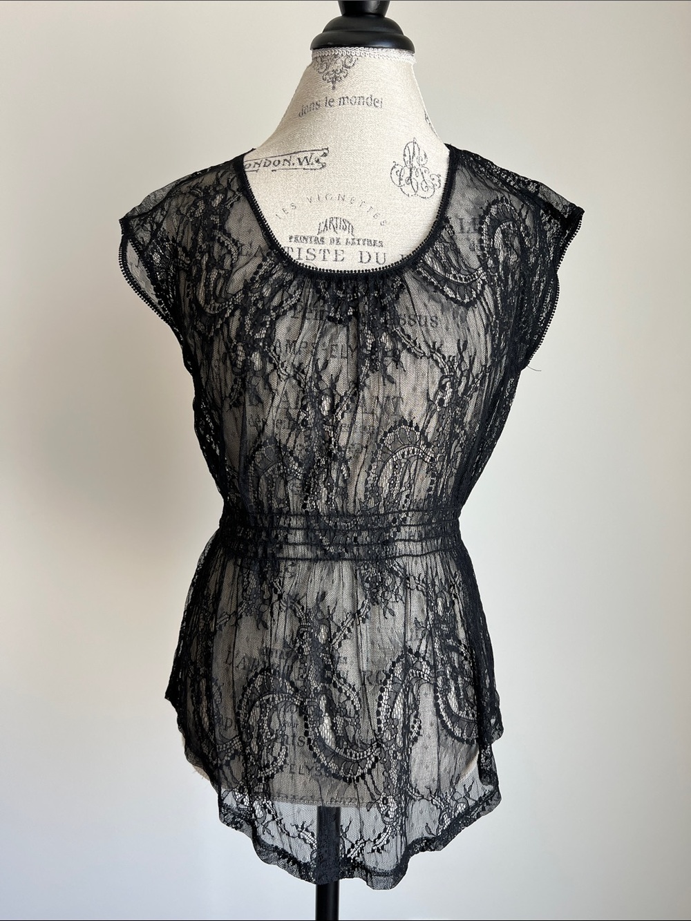 😎 5/$10 DKNY | Black Lace Sleeveless Top Size Medium